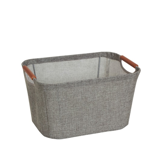Household Essentials Storage Bin with Wood Handles